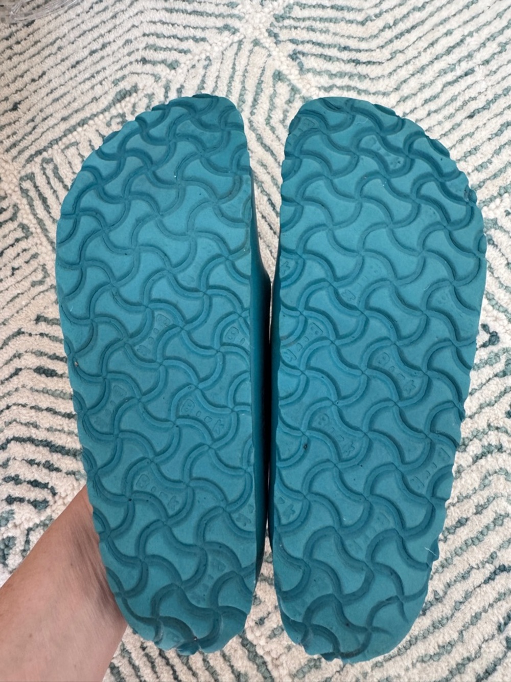 Birkenstock Arizona Turquoise EVA Regular Width Size 38 - Picture 3 of 6